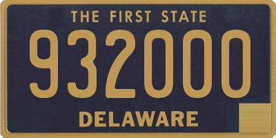 DE license plate 932000