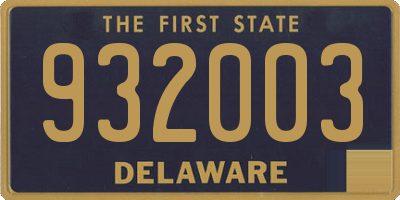 DE license plate 932003