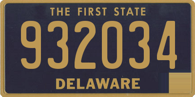 DE license plate 932034