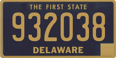 DE license plate 932038