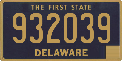 DE license plate 932039