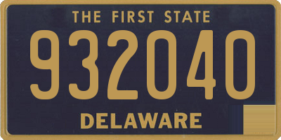 DE license plate 932040