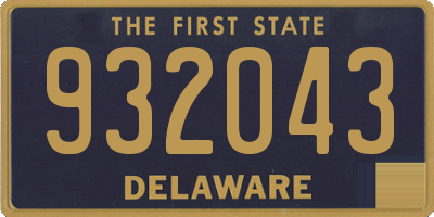 DE license plate 932043