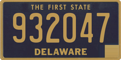 DE license plate 932047