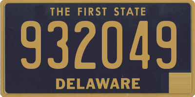 DE license plate 932049