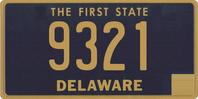 DE license plate 9321