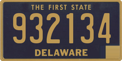 DE license plate 932134