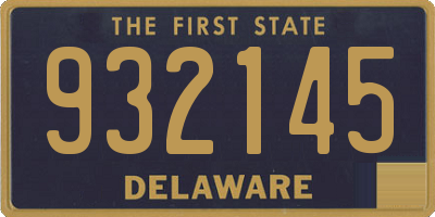 DE license plate 932145