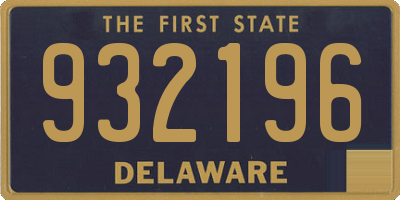 DE license plate 932196