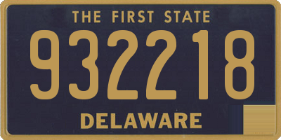 DE license plate 932218