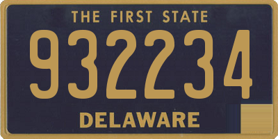DE license plate 932234