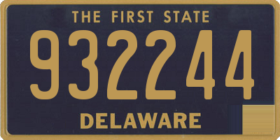 DE license plate 932244