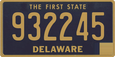 DE license plate 932245
