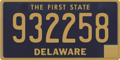 DE license plate 932258