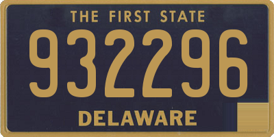 DE license plate 932296