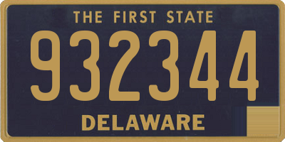 DE license plate 932344