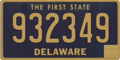DE license plate 932349