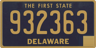 DE license plate 932363