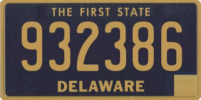 DE license plate 932386