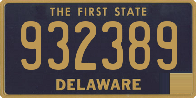 DE license plate 932389