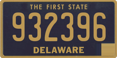 DE license plate 932396