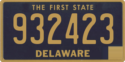 DE license plate 932423