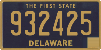 DE license plate 932425
