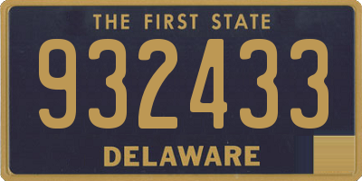 DE license plate 932433
