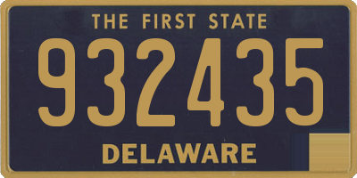 DE license plate 932435