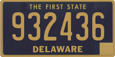 DE license plate 932436