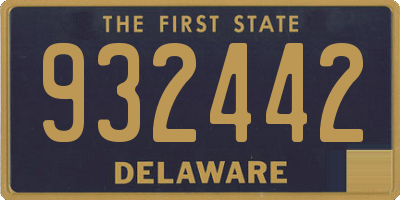 DE license plate 932442