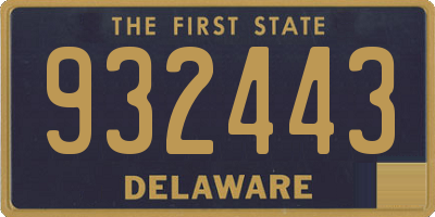 DE license plate 932443