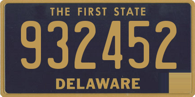 DE license plate 932452