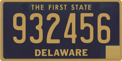 DE license plate 932456