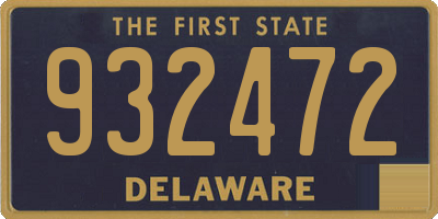 DE license plate 932472