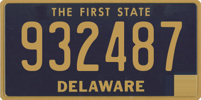 DE license plate 932487
