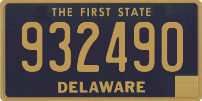 DE license plate 932490