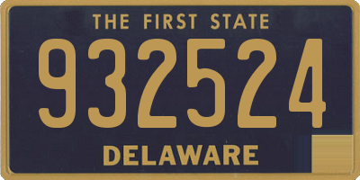 DE license plate 932524