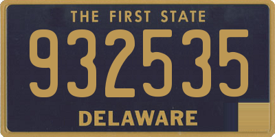 DE license plate 932535