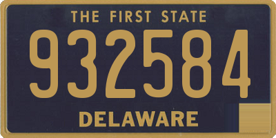 DE license plate 932584