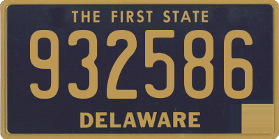 DE license plate 932586