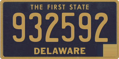 DE license plate 932592