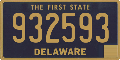 DE license plate 932593