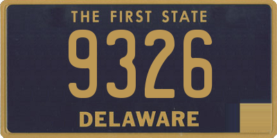 DE license plate 9326
