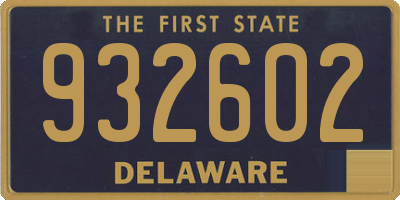 DE license plate 932602