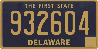 DE license plate 932604