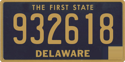 DE license plate 932618