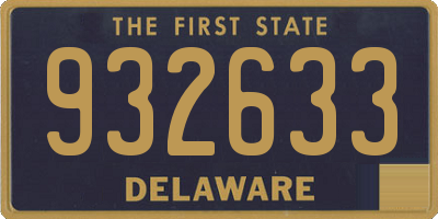 DE license plate 932633