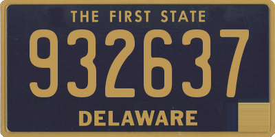 DE license plate 932637