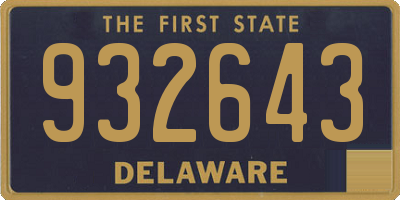 DE license plate 932643